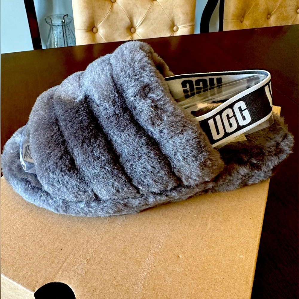 Gray Ugg sandals